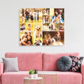 Unieke 12 Foto Collage Minimalistisch Eenvoudig Canvas Afdruk (Insitu (Woonkamer))