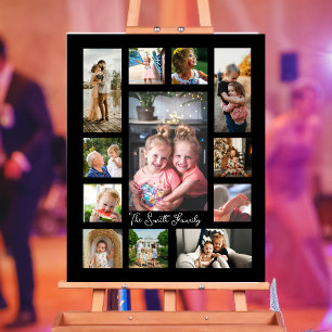Unieke 12 foto collage minimalistisch eenvoudige m poster
