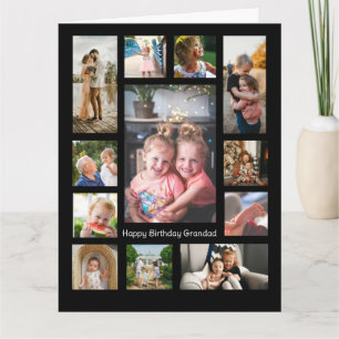 Unieke 12 fotocollage minimalistisch eenvoudig mon kaart