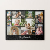 Unieke 12 fotocollage minimalistisch eenvoudig mon legpuzzel (Horizontaal)