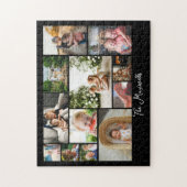 Unieke 12 fotocollage minimalistisch eenvoudig mon legpuzzel (Verticaal)