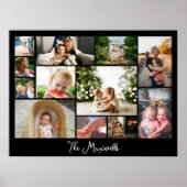 Unieke 12 fotocollage minimalistisch eenvoudig mon poster (Voorkant)