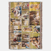 Unieke 12 Photo Collage Naam Eenvoudig Deken (Voorkant Verticaal)