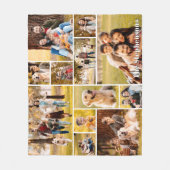 Unieke 12 Photo Collage Naam Eenvoudig Fleece Deken (Voorkant)
