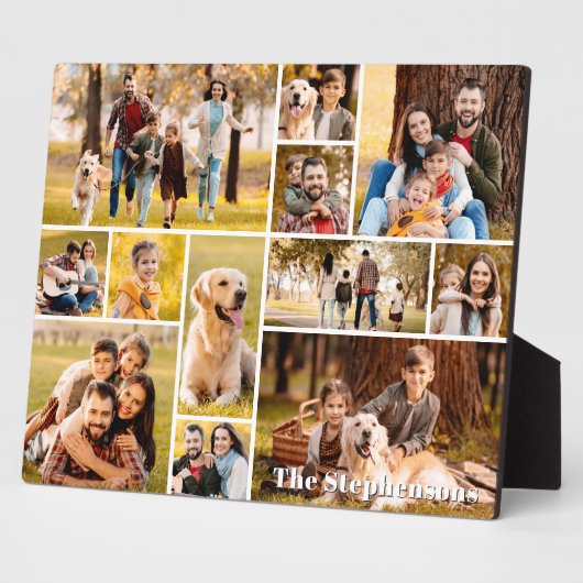 Unieke 12 Photo Collage Naam Eenvoudig Fotoplaat (Zijkant)