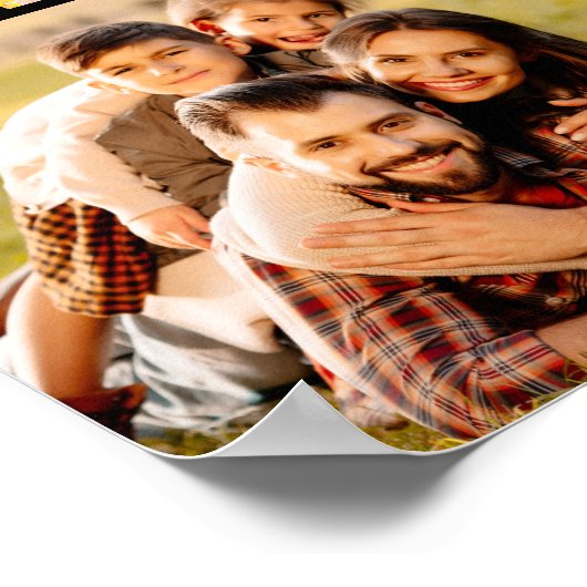 Unieke 12 Photo Collage Naam Eenvoudig Poster (Hoek)