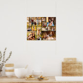 Unieke 12 Photo Collage Naam Eenvoudig Poster (Keuken)