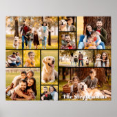 Unieke 12 Photo Collage Naam Eenvoudig Poster (Voorkant)