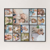 Unieke 14 Photo Collage Modern 16x20 Eenvoudig Legpuzzel (Horizontaal)