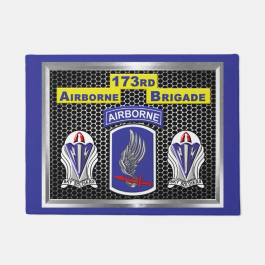 Unieke 173rd Airborne Brigade Combat Team Deurmat (Voorkant)