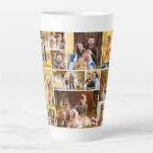 Unieke 17 Photo Collage Minimalist Eenvoudig Latte Mok (Voorkant)