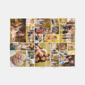 Unieke 20-fotocollage minimalistisch eenvoudig fleece deken (Voorkant (Horizontaal))