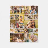 Unieke 20-fotocollage minimalistisch eenvoudig fleece deken (Voorkant)