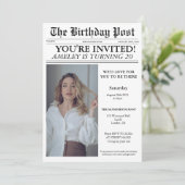 Unieke 20ste Verjaardag feest Krant Hoesje Foto Kaart (Staand voorkant)