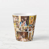 Unieke 21 foto collage minimalistisch eenvoudig latte mok (Voorkant)