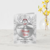 Unieke 25e bruiloft Jubileum dank u kaarten (Gele Bloem)