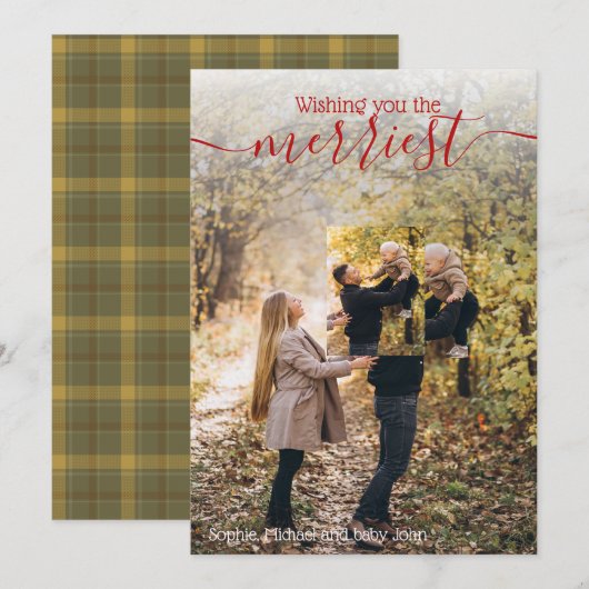 Unieke 2 foto - IN Cell Foto Holiday wil Kaart (Voorkant / Achterkant)