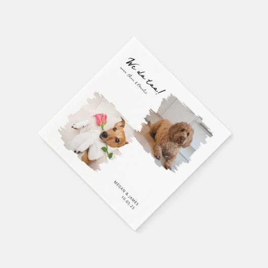 Unieke 2 foto's die we ook doen Hond Hond Hond bru Servet (Hoek)