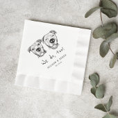 Unieke 2 Honden Gezichten We doen ook Bruiloft Servet