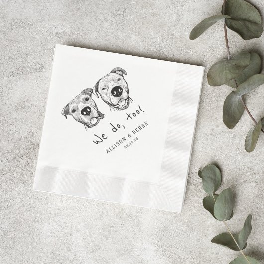 Unieke 2 Honden Gezichten We doen ook Bruiloft Servet