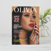 Unieke 30e verjaardag Custom Photo Magazine Hoesje Kaart (Staand voorkant)