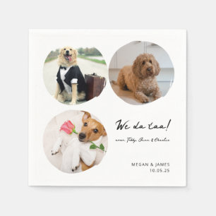 Unieke 3 foto's die we ook doen Hond Hond Hond bru Servet