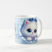 Unieke 3D Kitten Mok Wrap - Sublimation Design (Voorkant rechts)