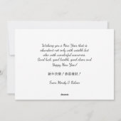 Unieke 3D Red Lantern Photo Lunar New Year Rabbit Feestdagenkaart (Achterkant)