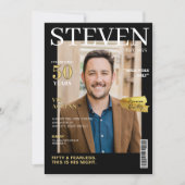 Unieke 50ste verjaardag Custom Photo Magazine Hoes Kaart (Voorkant)