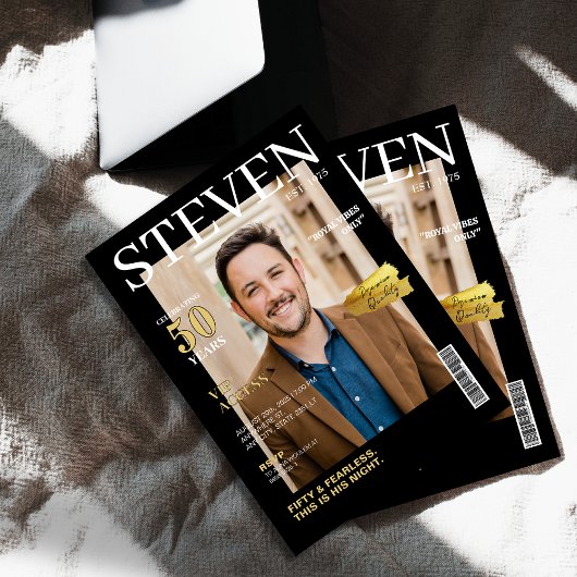 Unieke 50ste verjaardag Custom Photo Magazine Hoes Kaart