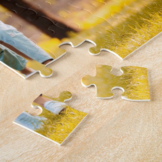 Unieke 5 Foto Collage Eenvoudig Wit Legpuzzel (Zijkant)