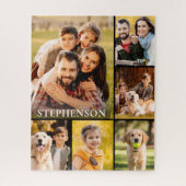 Unieke 6 Photo Collage Eenvoudige Naam Legpuzzel (Verticaal)