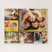 Unieke 6 Photo Collage Eenvoudige Naam Legpuzzel (Horizontaal)