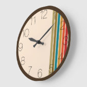 Unieke 70-kleuren Stripe wandklok (Hoek)