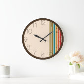 Unieke 70-kleuren Stripe wandklok (Huis)