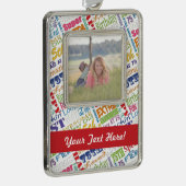 Unieke 75e verjaardag Persoonlijke geschenken van  Verzilverd Omlijst Ornament (Rechts)