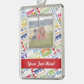 Unieke 75e verjaardag Persoonlijke geschenken van  Verzilverd Omlijst Ornament (Links)