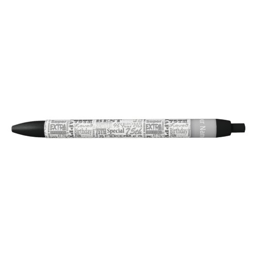 Unieke 75e verjaardag Persoonlijke geschenken van Zwarte Inkt Pen (Voorkant)