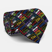 Unieke 80ste verjaardagsfeestje gepersonaliseerde  stropdas (Opgerold)