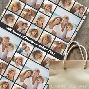 Unieke 9 fotocollage met optionele backbround tissuepapier