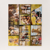 Unieke 9 Photo Collage Minimalist Eenvoudig Zwart Legpuzzel (Verticaal)