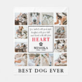 Unieke aangepaste 12-foto-inkuilonderpet (Dog/kat) Fleece Deken (Voorkant)