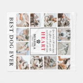 Unieke aangepaste 12-foto-inkuilonderpet (Dog/kat) Fleece Deken (Voorkant (Horizontaal))