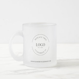 Unieke aangepaste bedrijfs promotionele logo websi matglas koffiemok