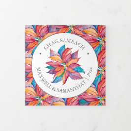 Unieke aangepaste foto Chanoeka Kaarten Roze