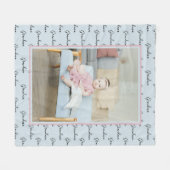 Unieke, aangepaste foto- en tekstweergave op maat fleece deken (Voorkant (Horizontaal))