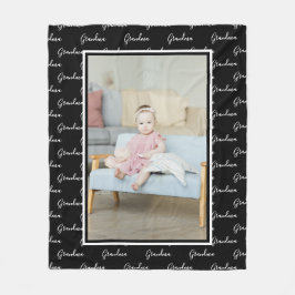 Unieke, aangepaste foto- en tekstweergave op maat fleece deken