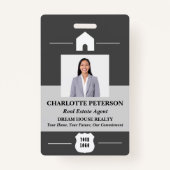 Unieke aangepaste foto & Logo Vastgoednaam Badge (Voorkant)