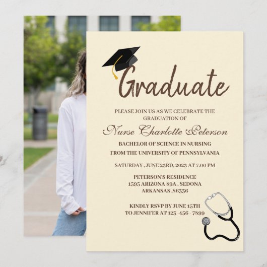 Unieke aangepaste fotograafpartij voor verpleegste kaart (Voorkant / Achterkant)