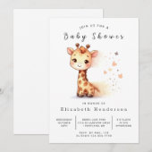 Unieke aangepaste Giraffe Baby shower Kaart (Voorkant / Achterkant)